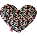 Mirage Pet Products Dia De Los Muertos Skulls 6 in. Stuffing Free Heart Dog Toy 1348-SFTYHT6